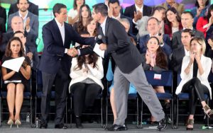 Enrique Peña Nieto y Enrique Jacob en la Semana del Emprendedor.