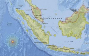 Esquema muestra ubicación donde ocurrió el sismo en Indonesia