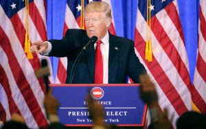 Donald Trump en conferencia de prensa