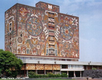 Mural de la Biblioteca Central de la UNAM