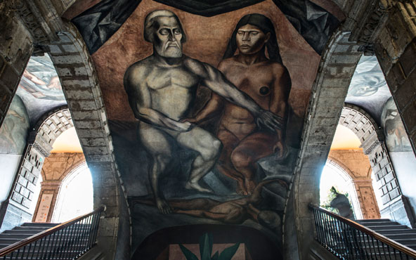 Frescos al interior del Museo Antiguo Colegio de San Ildefonso