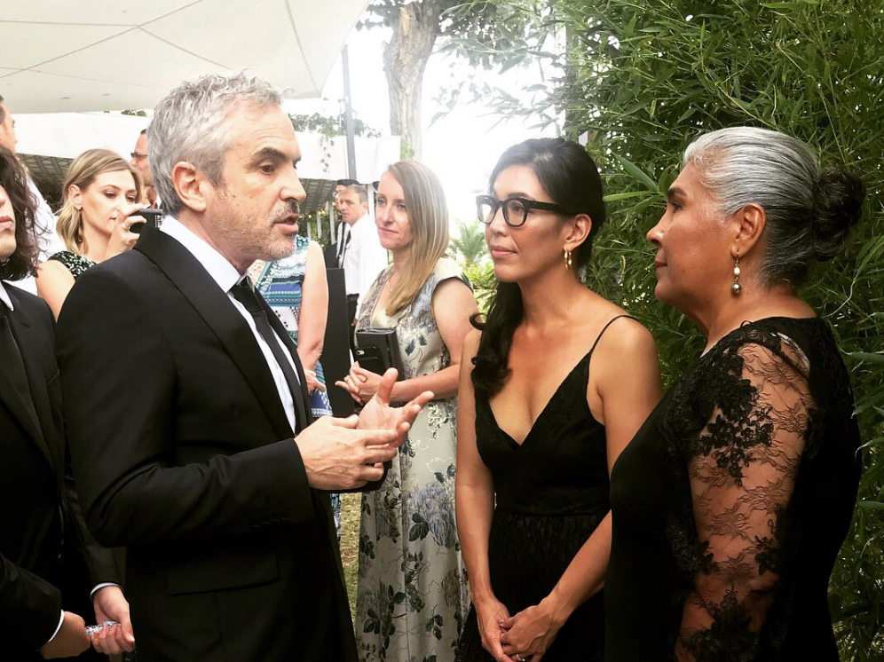 Alfonso Cuarón en la premiere de "Roma".